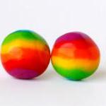 Polymer Clay -rainbow Earrings - Post Earrings..